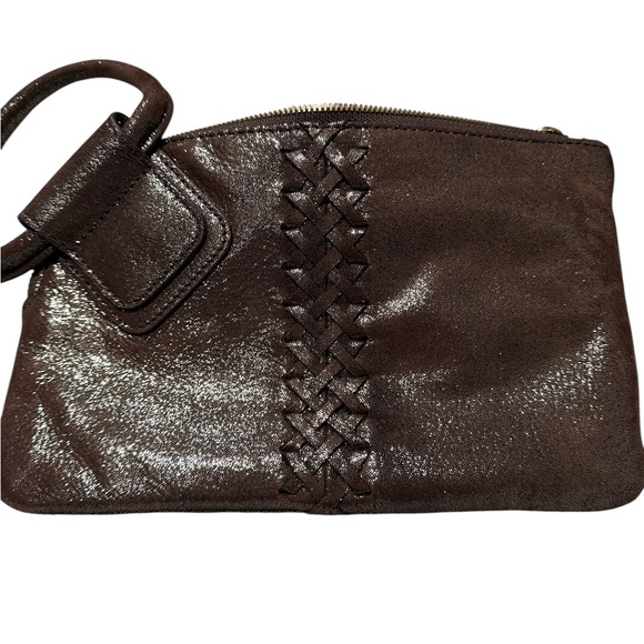 HOBO Brown Leather Clutch Timeless Design - Picture 5 of 6